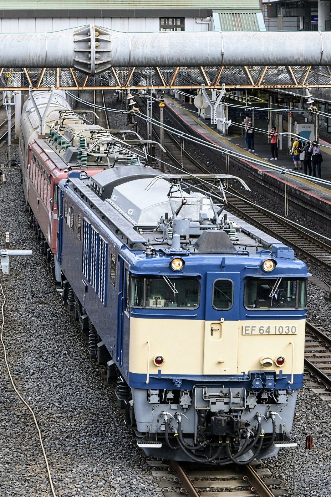 カシオペア引退撮影用　日暮里駅芋坂跨線橋EF81